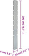 vidaXL - Schuttingpalen - 10 - st - 200 - cm gegalvaniseerd - staal - zilverkleurig