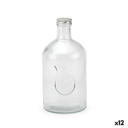 Glazen fles La Mediterránea Metaal Glas 1,4 L (12 Stuks)