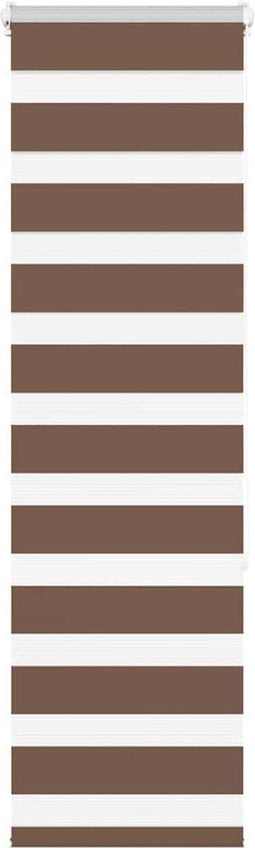 vidaXL - Zebra - rolgordijn - 40x150 - cm - stofbreedte - 35,9 - cm - polyester - bruin