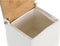 Zoutvaatje met deksel DKD Home Decor Natuurlijk Porselein Wit Bamboe (10,5 x 9 x 9 cm)