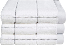 Seahorse combiset Grid baddoek 60 x 110 cm white (3 stuks)