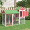 vidaXL - Kippenhok - 193x65x117 - cm - massief - grenenhout - rood