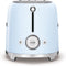 Smeg TSF02PBEU - Broodrooster - 1500W 2 sleuven 6 bruining-niveaus - Pastelblauw