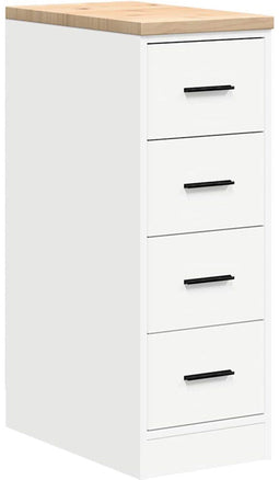 vidaXL - Garagekast - 30x51x85 - cm - massief - grenenhout - wit