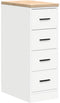vidaXL - Garagekast - 30x51x85 - cm - massief - grenenhout - wit