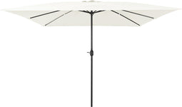 vidaXL - Vierkante - Tuinparasol - 295x245 - cm - Zandwit