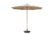Feel Furniture - Luxe Eikenhouten Parasol met Olefin Stof - 3 Meter - Donker Beige