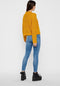 Pieces PCDELLY SKN MW CR LB124-BA/NOOS BC Dames Jeans - Skinny Fit - Stretch Denim - Maat XS