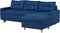 FLAKK - Hoekslaapbank - Marineblauw - Linkerzijde - 232 cm - Polyester