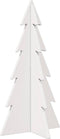 vidaXL - Kerstdecoratie - kerstboom - 59,5 - cm - massief - grenenhout - wit
