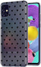 iMoshion Hoesje Geschikt voor Samsung Galaxy A51 Hoesje Siliconen - iMoshion Design hoesje - Transparant / Zwart / Hearts All Over Black