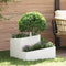 vidaXL - Tuinplantbak - Wit - 60x60x50 - cm - Staal