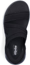 Skechers Go Walk Flex Zandal-Enticing - Dames Sandalen - Blokhak - Zwart