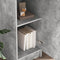 vidaXL - Buffetkast - Beton - grijs - MDF - met - betonlook - laminaat - Standaard