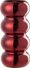 J-Line vaas Rups - glas - donkerrood - 30 cm hoog