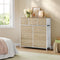 Woltu Ladekast - 10 Lades - 100x30x100 cm - Licht Eiken Wit