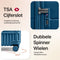 SKYCASES Classic Heritage - Trunk Reiskoffer - Extra Groot 110L - TSA Slot - Lichtgewicht - Donkerblauw - 78x44x36 cm