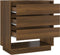 vidaXL - Dressoir - 70x41x75 - cm - bewerkt - hout - bruin - eikenkleur