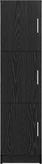 vidaXL - Zwart - Eiken - Sideboard - Zwart - Eiken - MDF - en - Houtfineer - Middelgroot