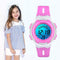 Kinderhorloges Meisjes Jongens Digitaal 7 Kleuren LED Digitaal horloge voor Kinderen Waterdicht Sport Buiten Multifunctioneel Digitale horloges met Stopwatch / Alarm Leeftijd 4-15, paars klein 26g