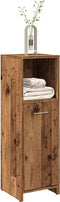vidaXL - Badkamerkast - 30x30x95 - cm - bewerkt - hout - oud - houtkleurig