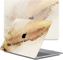 Lunso Geschikt voor MacBook Pro 13 inch M1/M2 (2020-2022) cover hoes - case - Sweet Caramel