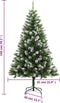 vidaXL - Kunstkerstboom - met - scharnieren - en - sneeuw - 150 - cm