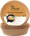 PREPAIR - Airfryer bakpapier - 100 stuks Ø16cm - Wegwerp bakjes voor airfryer - Bruin