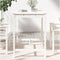 vidaXL Tuintafel 121x82,5x110 cm massief grenenhout wit