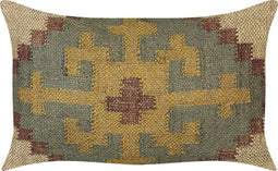 SARON - Sierkussen - Lichtgroen - 30 x 50 cm - Jute