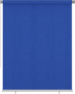 vidaXL - Rolgordijn - voor - buiten - 180x230 - cm - HDPE - blauw