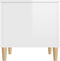 vidaXL - Salontafel - 60x44,5x45 - cm - bewerkt - hout - hoogglans - wit