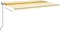 vidaXL - Luifel - automatisch - uittrekbaar - 500x300 - cm - geel - en - wit