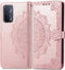 iMoshion Hoesje Geschikt voor Oppo A74 (5G) / A54 (5G) Hoesje Met Pasjeshouder - iMoshion Mandala Bookcase - Rosé Goud