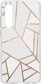 Hoesje Geschikt voor Huawei P30 Hoesje Siliconen - Design Backcover siliconen - Meerkleurig / White Graphic
