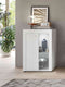 Furnilux Jam - Vitrinekast - Tijdloos ontwerp - Wit - 35x86x60cm