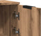 vidaXL - Dressoir - 30x30x70 - cm - bewerkt - hout - artisanaal - eikenkleur