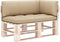 vidaXL - Palletkussens - 3 - st - stof - beige