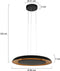 Steinhauer Golden Veil 4332ZW - Hanglamp - Ingebouwde LED-verlichting - Zwart/Goud