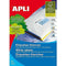 Klevende etiketten Apli Labels 52.5 x 29.7mm 52,5 x 29,7 mm Wit A4 100 Lakens