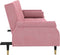 vidaXL - Slaapbank - met - kussens - fluweel - roze