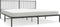 vidaXL - Bedframe - met - hoofdbord - metaal - zwart - 200x200 - cm