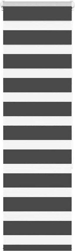 vidaXL - Zebra - rolgordijn - 45x150 - cm - stofbreedte - 40,9 - cm - zwart