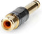 Nedis Mono-Audioadapter - 6,35 mm Male - RCA Female - Verguld - Recht - Metaal - Metaal - 1 Stuks - Doos
