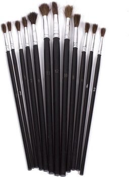 Benson Penseelset - Rond en Plat Model - 12 delig