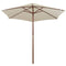 vidaXL - Parasol - 270x270 - cm - houten - paal - crèmewit