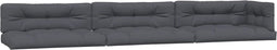 vidaXL - Palletkussens - 7 - st - stof - antracietkleurig