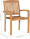 vidaXL - Tuinstoelen - stapelbaar - 2 - st - massief - teakhout