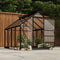 vidaXL - Vervangend - frame - tuinkas - 155x103x191 - cm - aluminium - antraciet