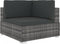 vidaXL - Hoekbank - 1 - st - met - kussens - poly - rattan - bruin